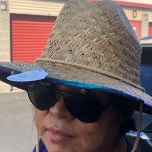 24/7 Life NWT’s Women's Tropical Print Straw Beach Hat Size One (new with Tags)